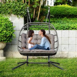 brafab luxury x large double egg swing chair 2 person hanging chair hand made rattan wicker hammock chair